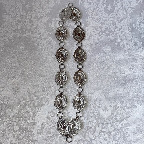 Vintage Concho Silver & Turquoise Belt. 32” length - Picture 5 of 6